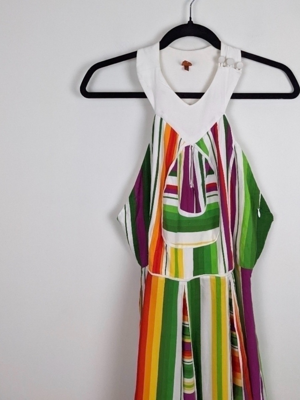 🌈 Farm Rio Rainbow Maxi Halter Dress - Eclectic & Cotton - Picture 12 of 13